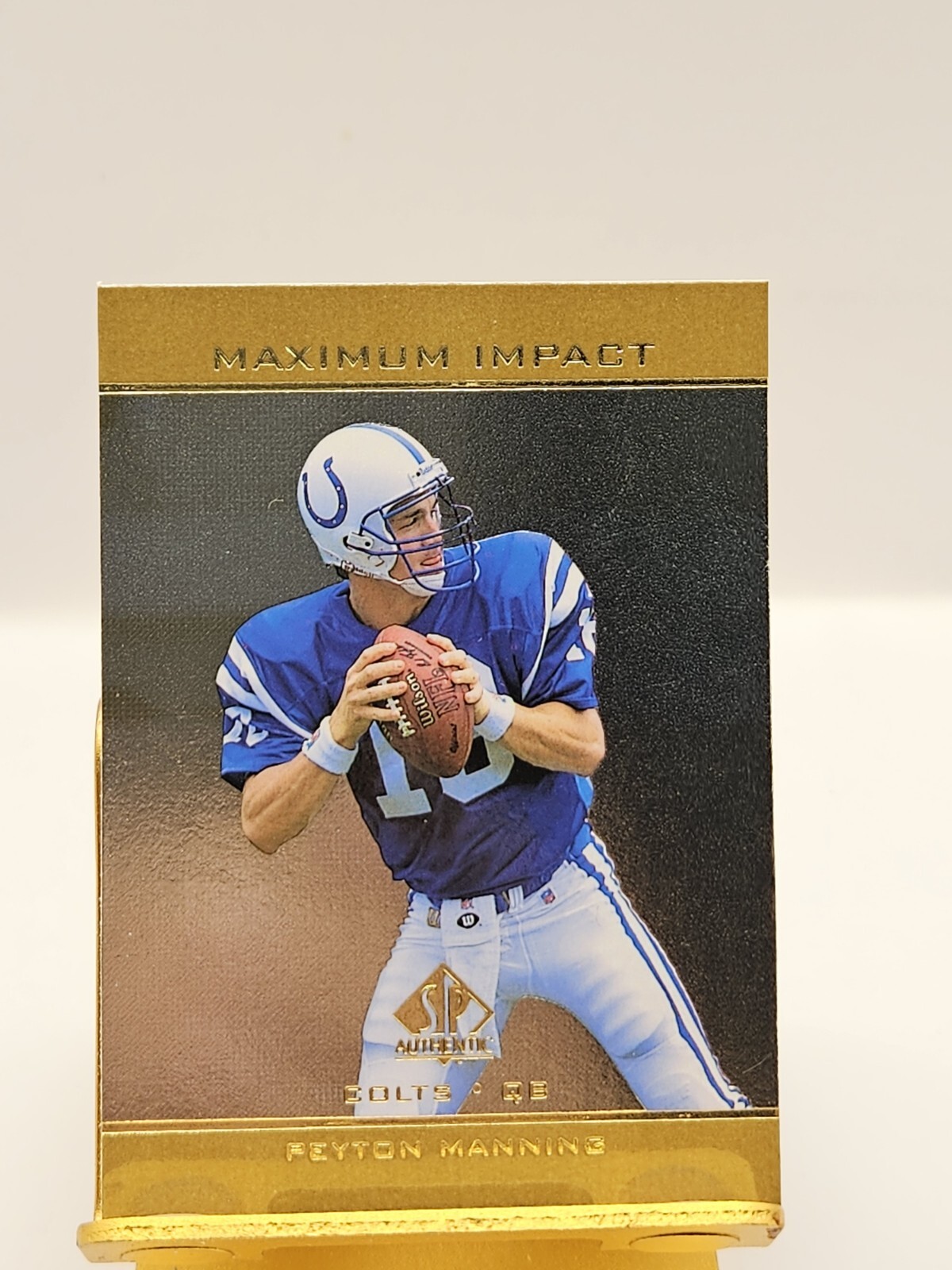 1998 SP Authentic Peyton Manning Maximum Impact Rookie RC #SE11 Colts