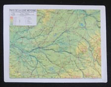 Carte en relief PAYS DE LA LOIRE Editeurop map Erleichterung Landkarte
