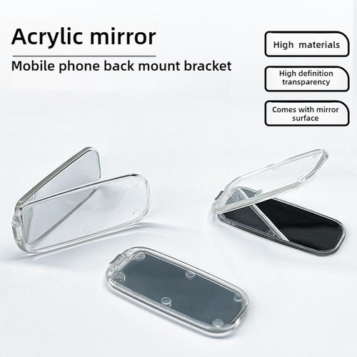 Foldable Invisible Phone Desktop Mount Holder Mini Acrylic Mirror Phone Stand. - Zdjęcie 12 z 15
