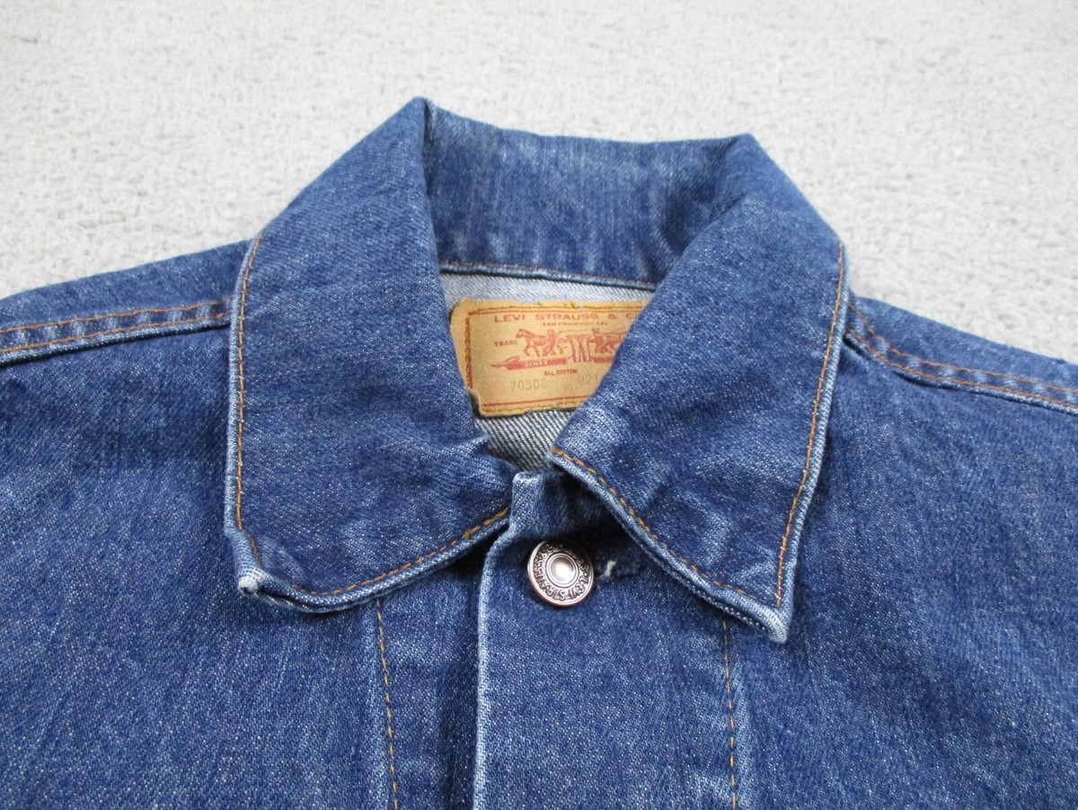 Vintage Levis Jacket Adult Small 36 Blue Denim 70506 0216 Type 3