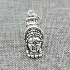 Sterling Silver Buddha in Hand Charms Buddhism Statue Pendant