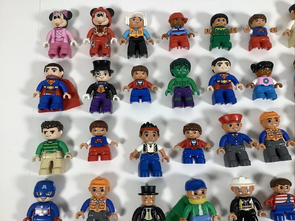 LEGO Duplo 61 Figures Hulk Sandman Superman Mickey Minnie Children Vtg Figures - Image 3 of 4