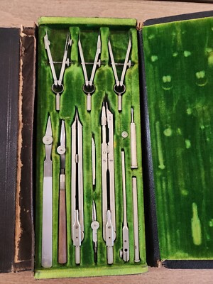 Rare Vintage Technical Drafting tool  Set E.O. Richter & Co. Precision