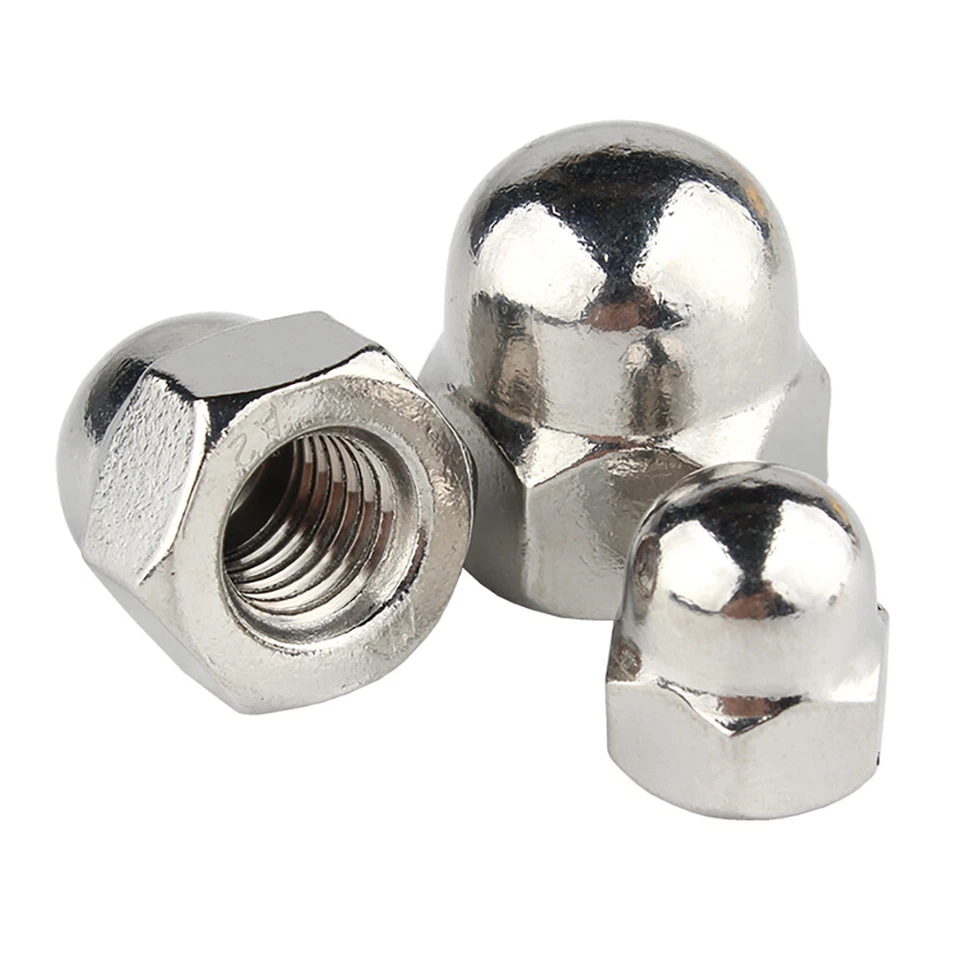 Hutmuttern Edelstahl A2 V2A DIN 1587 Hohe Form Hutmutter M3 M4 M6 M8 M10 M12-M24 - Bild 3 von 4