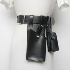 Women Punk Gothic Belt Cargo Pocket Corset Waistband Bag Club Faux Leather
