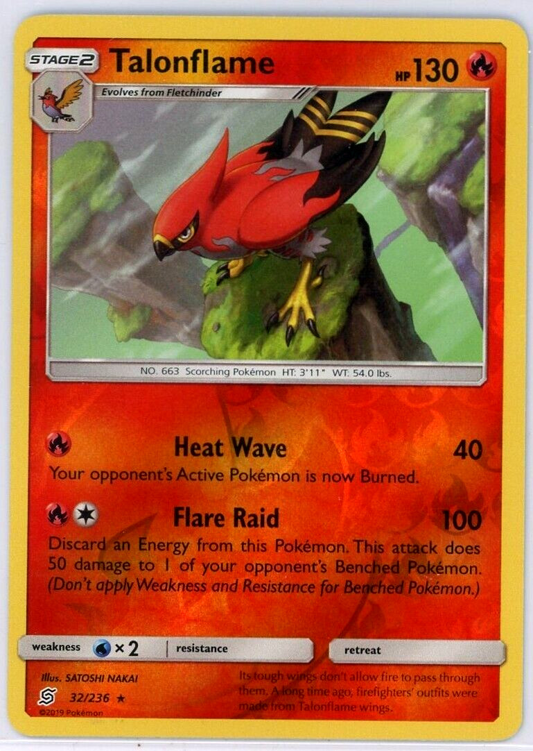 Pokemon TCG Talonflame 32/236 Sm-Unified Minds Reverse Holo