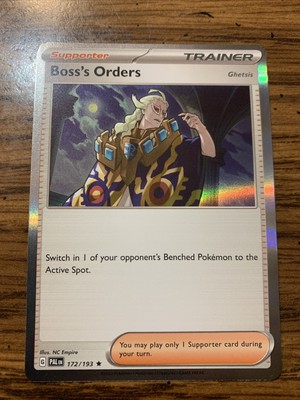Boss's Orders Ghetsis - 172/193 Paldea Evolved Holo Rare Trainer - NM ...