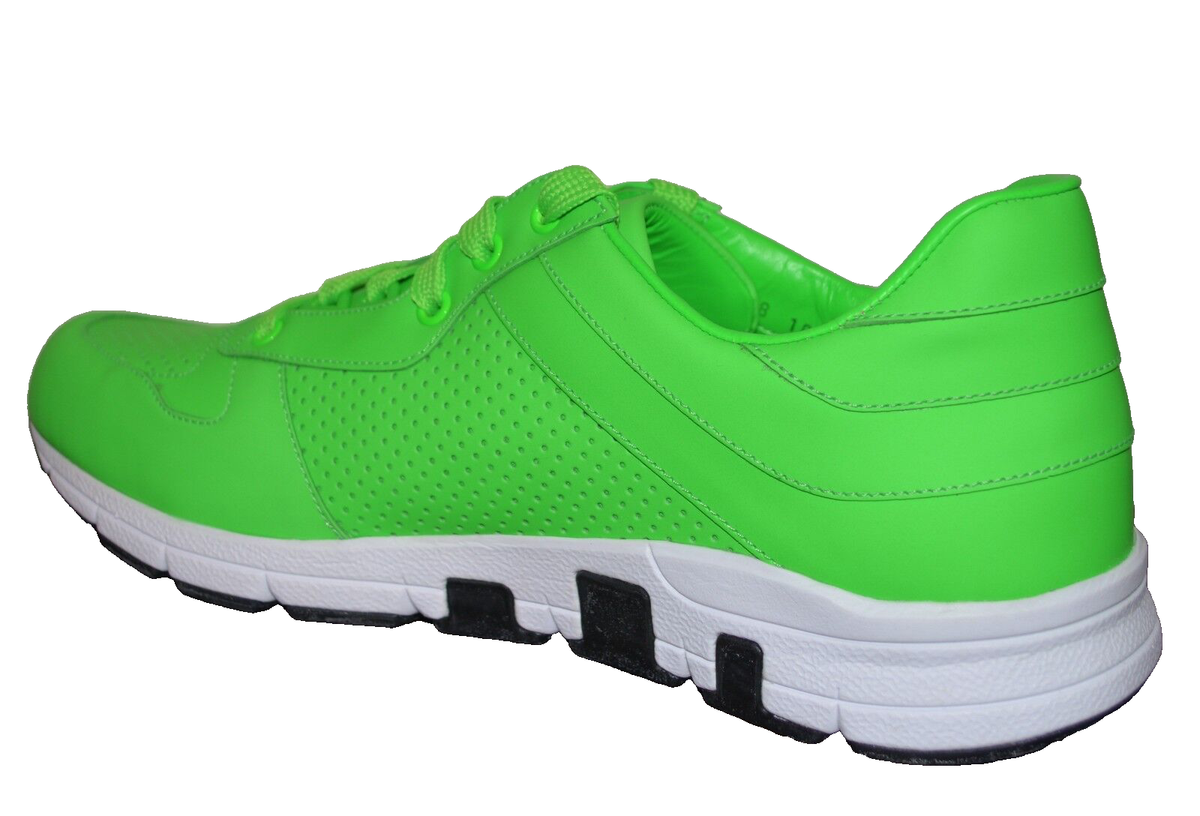 NIB GUCCI MENS GREEN LEATHER TENNIS LOW TOP SNEAKERS US 11  display picture 3