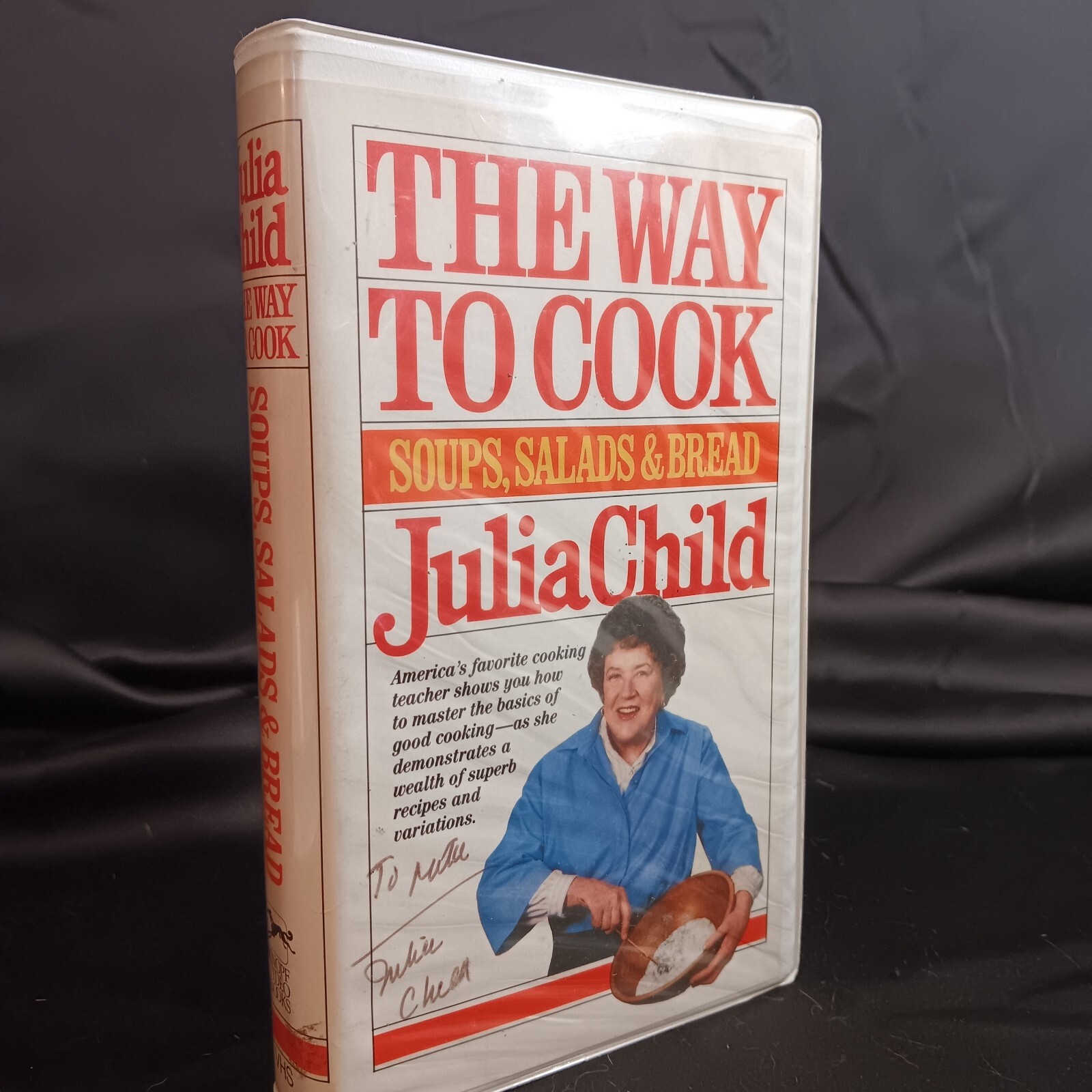 Julia Child signed Autographed Soups Breads VHS tape - The Way to Cook cookbook