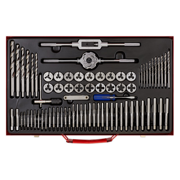 Sealey AK3076 76 Piece Tap & Die Set - Metric Fine & Coarse Metal Case