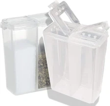 Set 2 Mini 2 in 1 Salt and Pepper Shaker W Dual Sided Lid  Travel Size Shakers