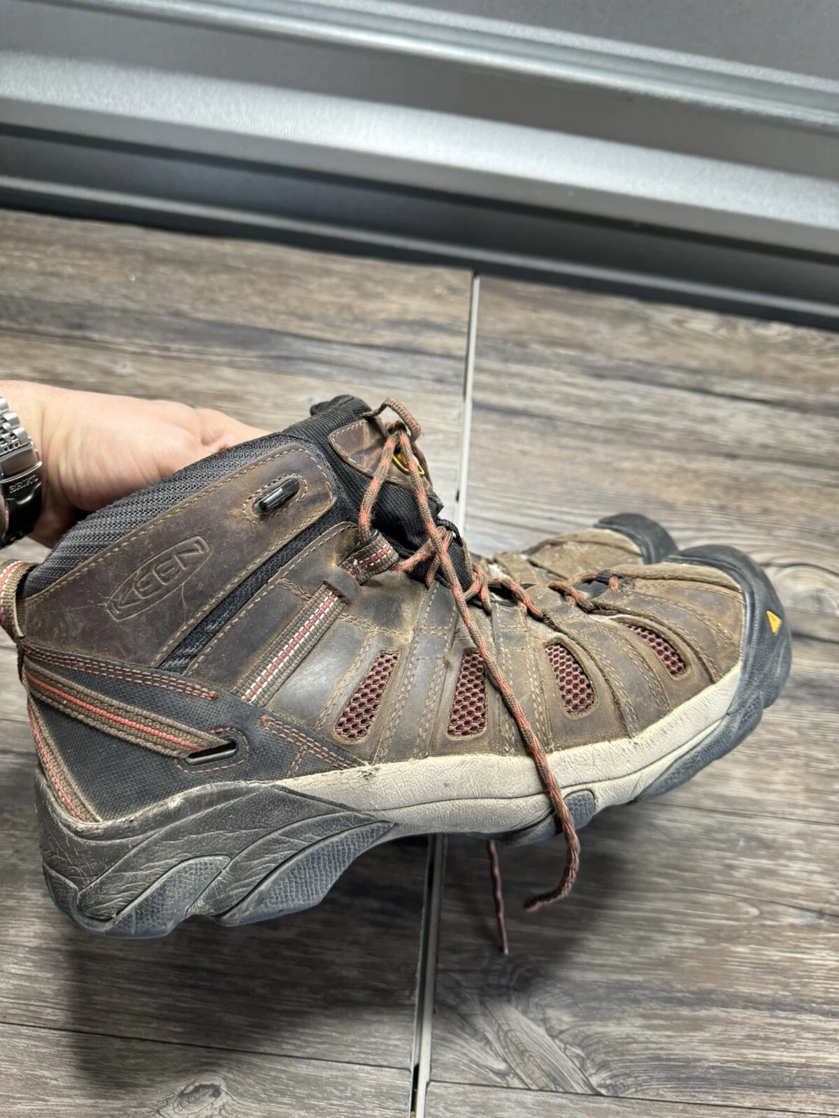 Keen Mens Utility Hiking Work Boots Brown 13 EE Steel Toe Safety