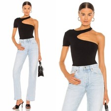 NWT New 165 Helmut Lang Cutout Seamless Black Top Made in Portugal Size M/L