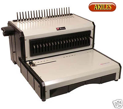 Akiles AlphaBind CE Electric Punch & Binding Machine for Comb Spines 12" ( New )