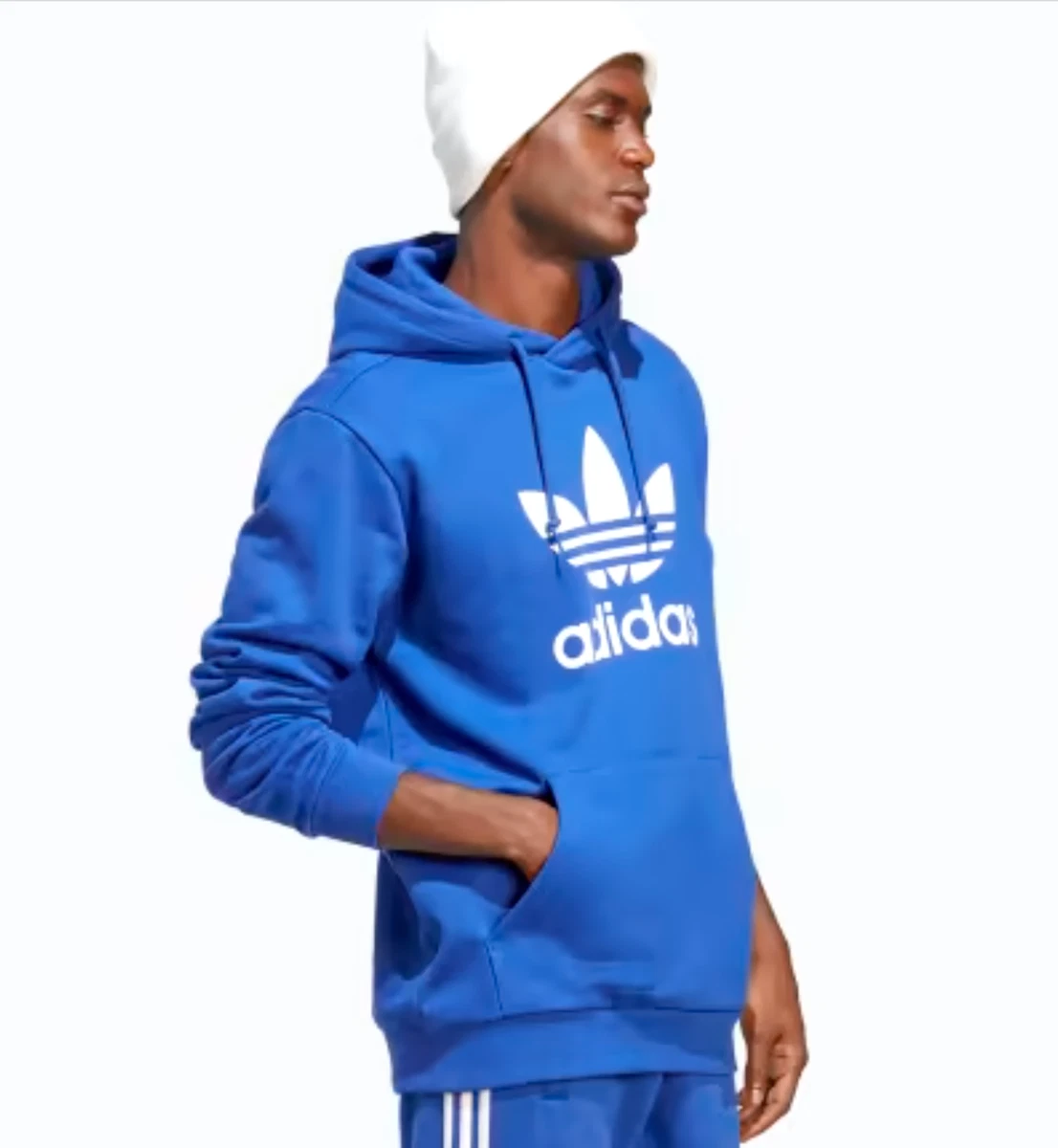 NEW MENS ADIDAS ORIGINALS TREFOIL HOODIE ~SIZE SMALL #IA4885 LUCID BLUE |  eBay