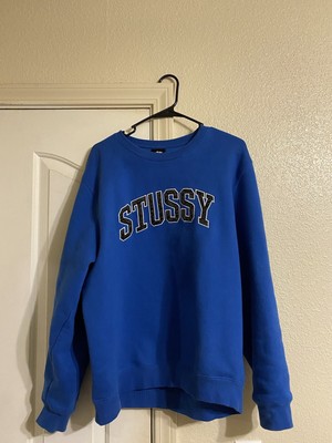 blue stussy sweatshirt
