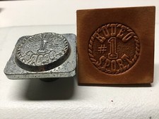 Rare VtgCraftool Co USA 3D Leather Stamp #8430 Rodeo #1 Sport 1”x 1 1/8”(Sk462)