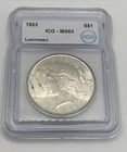 1923 $1 ICG Peace Silver Dollar MS63