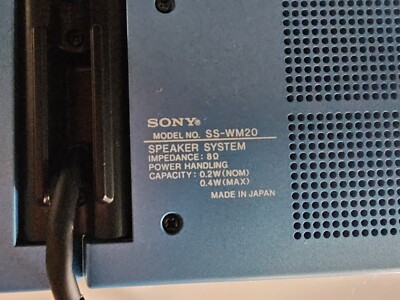 New Rare Blue Sony SS-WM20 Speakers 🔊 💙 for Sony Walkman WM-20
