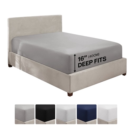 Fitted sheet Full Size 16” Deep Pocket Easy Care Breathable Elastic Bed
