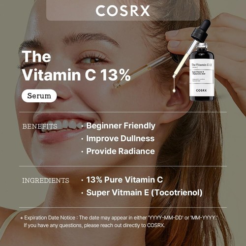 COSRX Pure Vitamin C 13% Serum 20ml / 0.67 fl. oz with Vitamin E Hyaluronic Acid - Picture 5 of 9