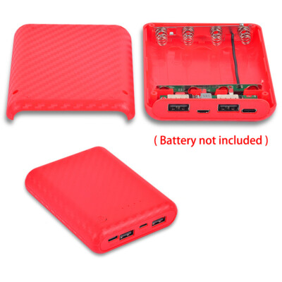 Dual USB DIY 4x18650 Battery Power Bank Case Shell Charger Box for Cell Phone