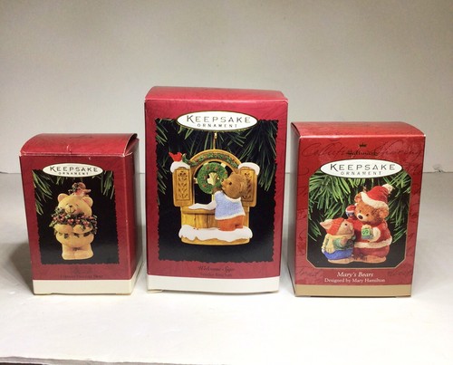 Hallmark Bear Adornos Forever Friends Oso Letrero de Bienvenida Mary's Bears Set de 3 - Imagen 8 de 24