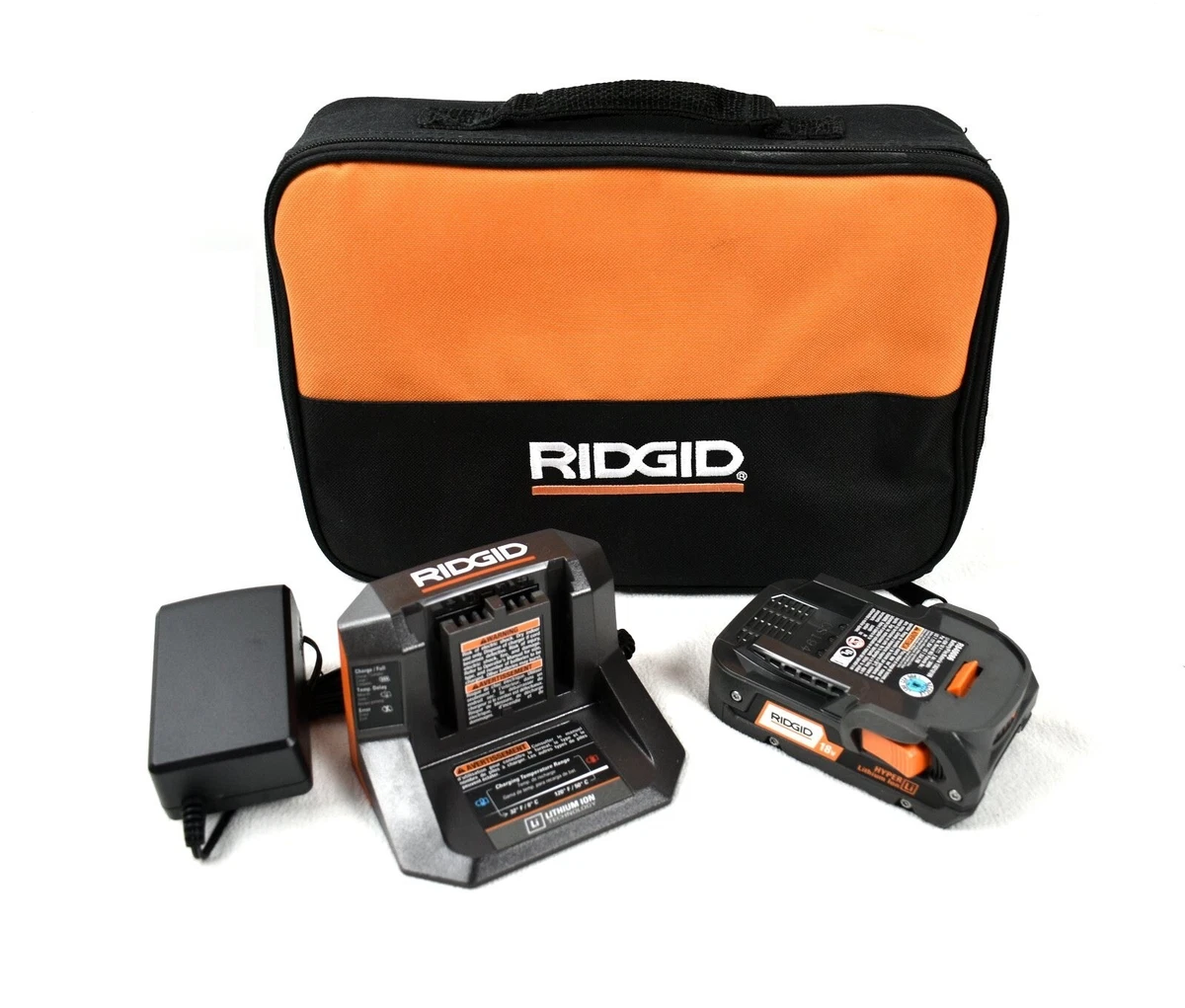 RIDGID 18V 2Ah Lithium Ion Battery Charger Starter Kit with Tool