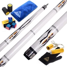 CUESOUL SOOCOO 58" 19oz Maple Pool Cue 11.5/12.75mm Cue Tip-White