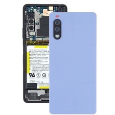 For Sony Xperia 10 III Original Battery Cover Back Glass with Camera Lens Purple