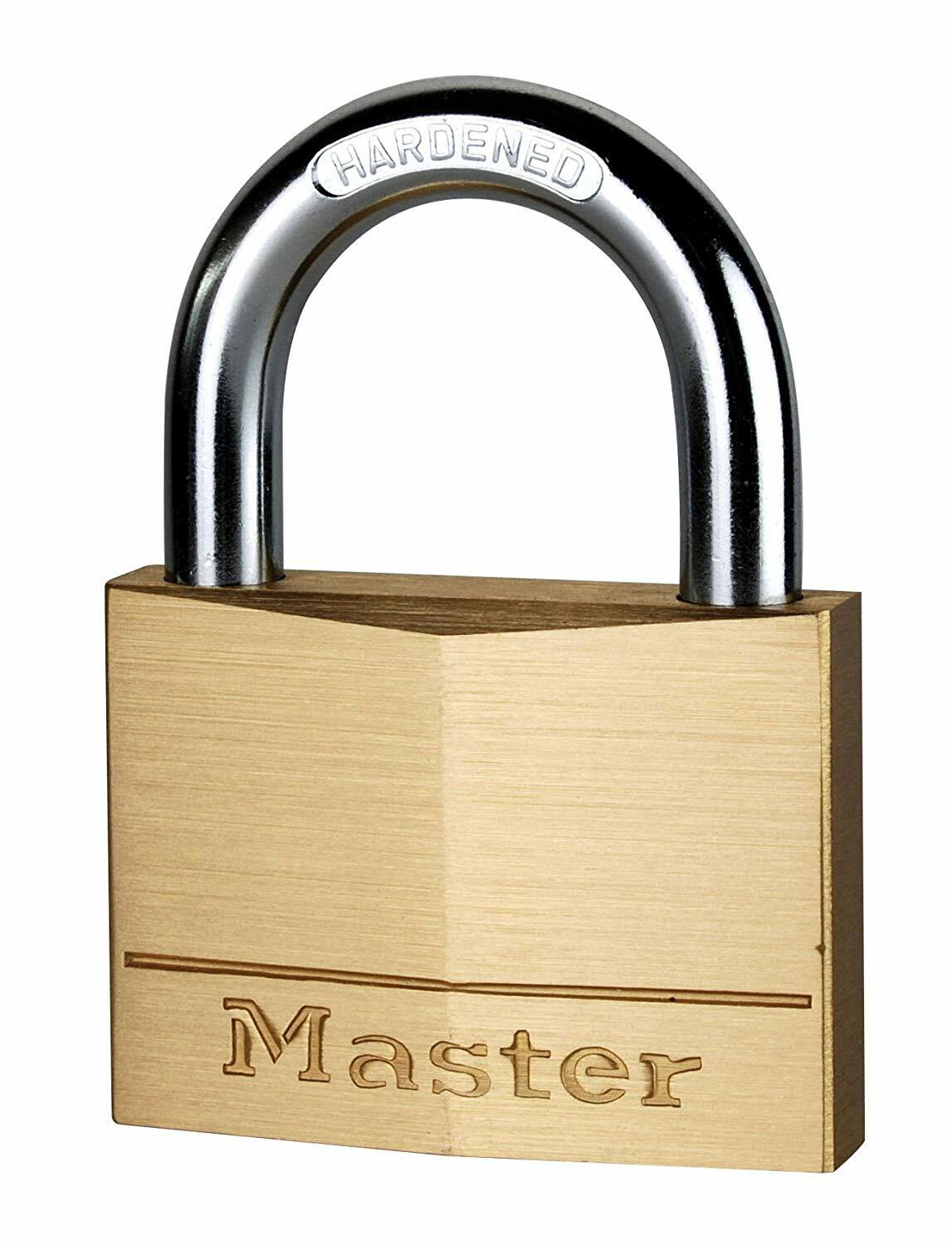 Master Lock Cadenas Verrou Antivol Sécurité Laiton Massif 60 mm *NEUF*