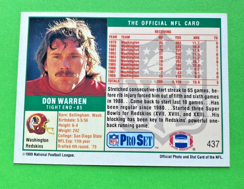 1989 NFL Pro Set. Pick what you need to complete your set. - Picture 321 of 401