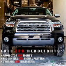 Topline For 07-13 Tundrasequoia Full Led Sequential Projector Headlights -black Topline For 07-13 Tundrasequoia Full Led Sequential Projector Headlights -black