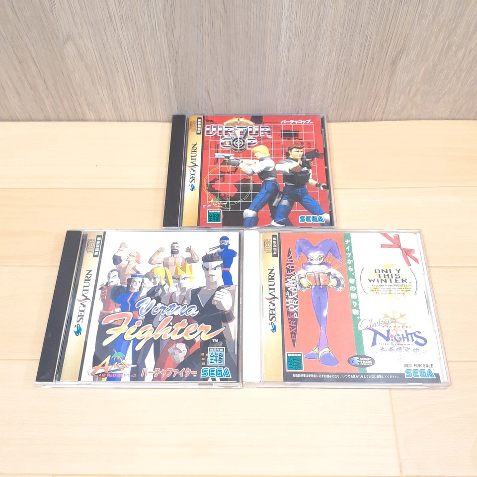 Japanese Sega Saturn Console bundle 2 Virtua Gun & 5 games *US TARIFF PAID N114 - Image 3 of 4