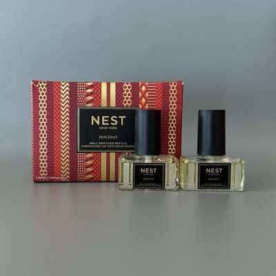 NEST New York Holiday Wall Diffuser Refills 2 x 0.7 fl oz/21 ml Open Box New