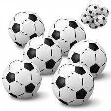 6 Set 7.87 Inch Soccer Dodgeballs Playground Balls Size 5 Bouncy Inflatable K...