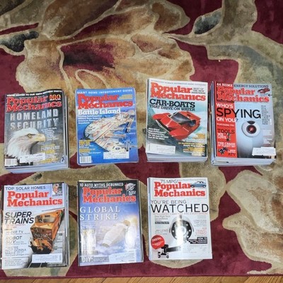 Popular Mechanics Magazine Lot 2002-2008 