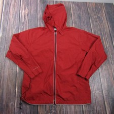 Nike Jacket Youth S 4-6 Red Hooded Full Zip Windbreaker Clima-FIT Pockets