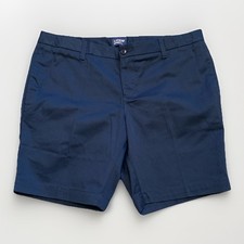 Lands End School Uniform Shorts Girls 16 Plus Navy Blue 8 in Adjustable NEW