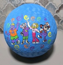 2011 Chuck E Cheese Teal Blue Playground Kick Ball / Dodge Ball Rubber Prize