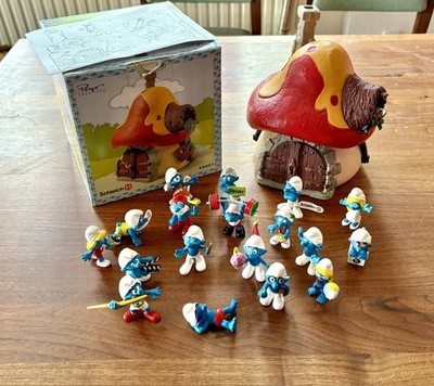 Schleich Schlümpfe 49001 - Großes Schlumpfhaus House - mit 18 Schlümpfen Figuren