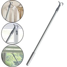 Aluminum Telescopic Curtain Rod with Hook for Attic Doors and Home Use