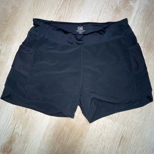 Athleta Girl Record Breaker 3” Shorts in Black VGUC Girl’s size XL 14