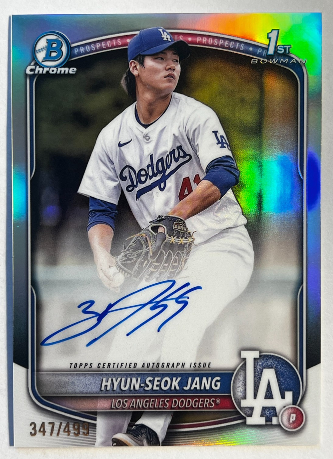 🔥2025 Bowman Chrome Prospect Autograph Refractor /499 #CPA-HJ Hyun-Seok Jang🔥