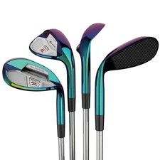 Orlimar Golf Spin Tech Full Face Rainbow Wedge Set For Men, 52, 56, 60, And 64 _