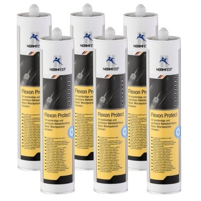 Normfest Flexon Protect UV-beständige spritzbare Nahtabdichtung schwarz 6x 310ml