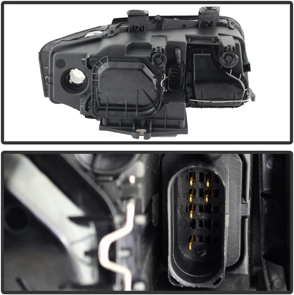 For [Halogen Model] 2002-2005 Audi A4 S4 B6 Quattro Black Projector Headlights - Image 3 of 4
