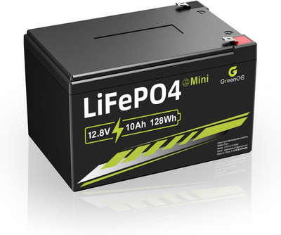 12V 10Ah Lifepo4 Lithium Battery, Built-In 10A BMS, 3000+ Deep Cycles Rechargeab