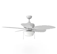 Harbor Breeze, 52" LED Indoor/Outdoor Ceiling Fan w Palm Leaf Blades w Light