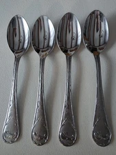 (4) Cambridge LODGE FROST w/Canoe Stainless Teaspoons *Ships Free*